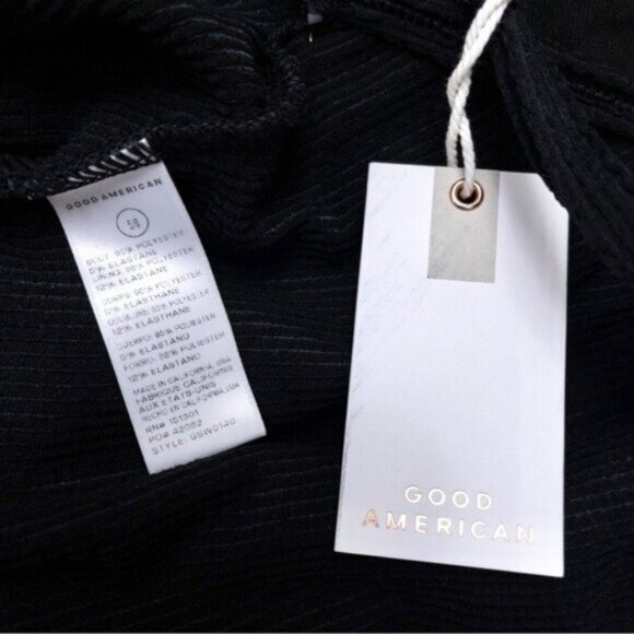 NWT Good American Always Fits One Piece 2XL-3XL Black001 Stretch Cheeky Crinkle - Picture 3 of 7